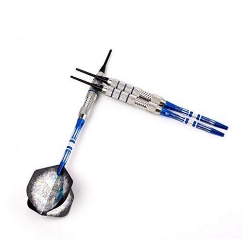 ダーツ バレル ブルー ソフトダーツ ダーツセット 矢３本 シルバー