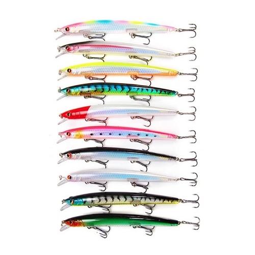 ルアーセット ミノー 13 5cm 15g 10色セット シーバスやヒラメなどソルトウォーター 海水 に最適 最強カラー10色セット 当店限定販売