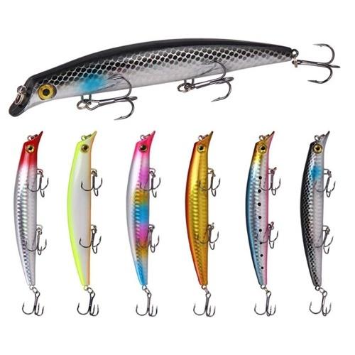 ルアーセット ミノー 12 5cm 14g 6色セット シーバスやヒラメなどソルトウォーター 海水 に最適 最強カラー6色セット 96 以上節約