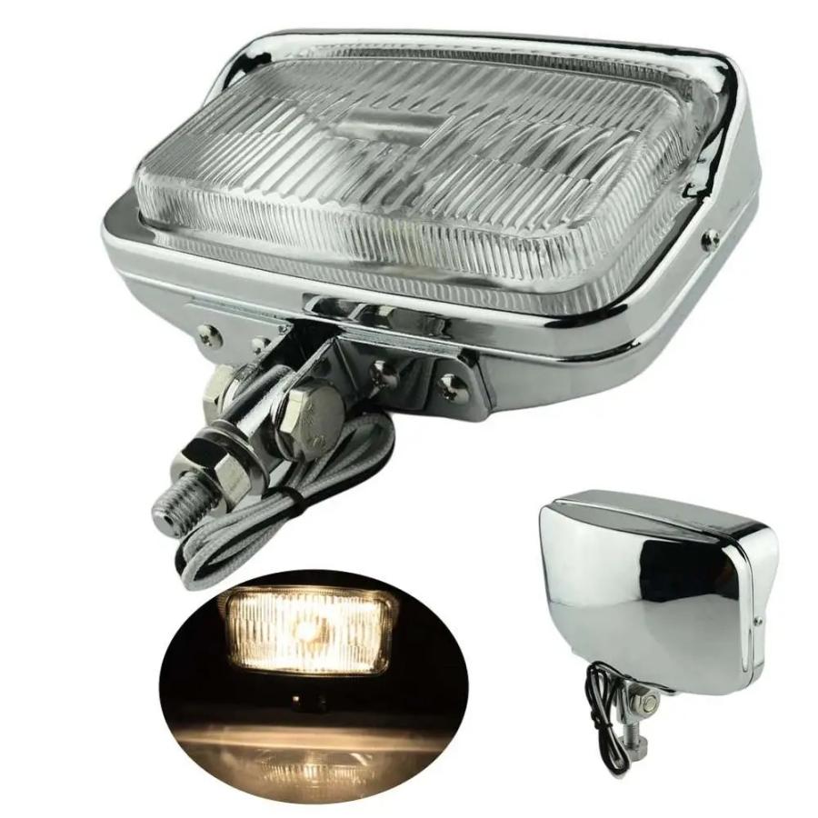 バイク ヘッドライト ASSY レトロ スクエア 汎用 ハーレー