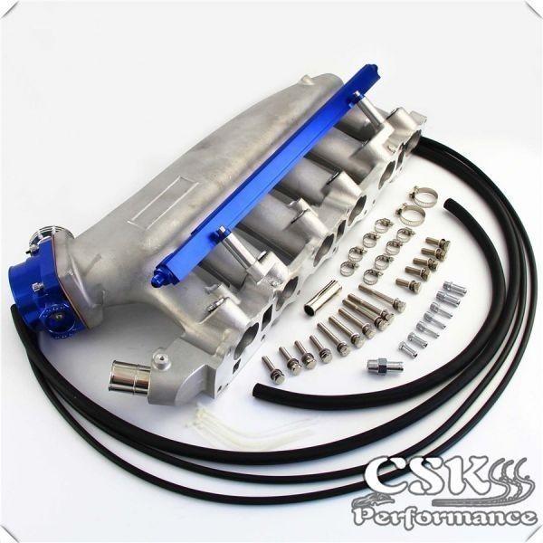 【お取寄せ】RB25DET サージタンク 大容量 デリバリーパイプ 大口径スロットルセット アルミ R32 R33 R34 ECR33 ER34 NEO6流用 R32 R33 × RB25DET ミリメートル Q45