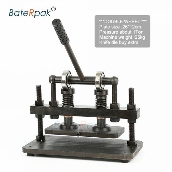 ダブルホイール ハンドプレス ハンドクリッカー (26×12cm) 革切断 レザー切断 プレス機 レザークラフト