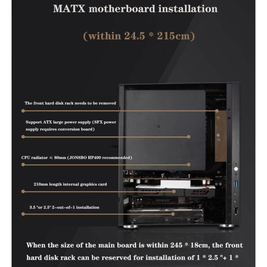 Mini ITX PC アルミ コンピュータケース デスクトップ PCケース