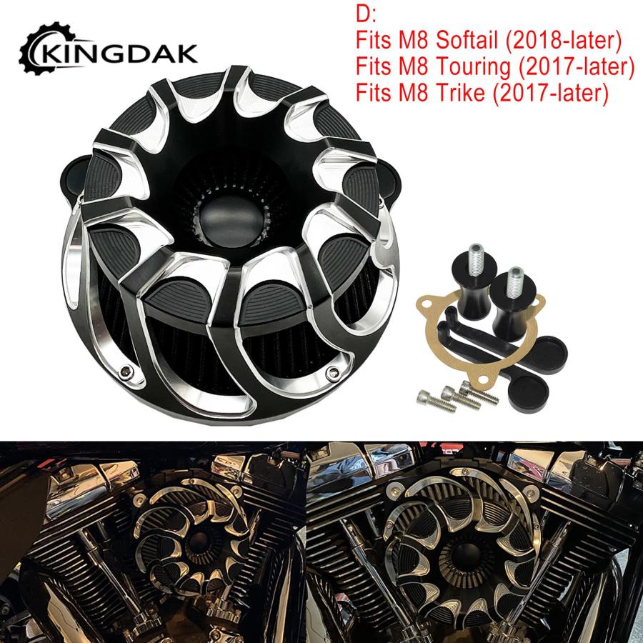バイク Cnc インテークエアクリーナーフィルターハーレースポーツ 