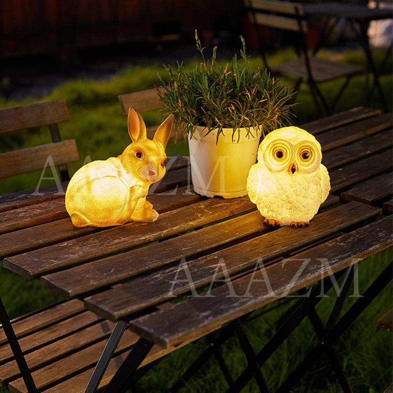 2本セット LED ガーデンライト 屋外照明 電池式 フクロウ 2本セット LED ガーデンライト 屋外照明 電池式 フクロウ