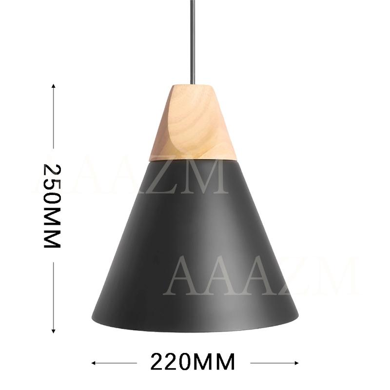 ペンダントライト 黒と木目 円錐形2個セット ペンダントライト 北欧 LED電球対応 おしゃれ 木製 円錐形 傘型