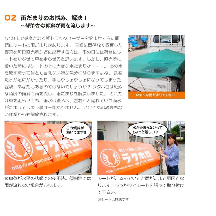 受注生産】【メーカー直営店】ラクホロ 軽トラ 幌 ホロ ほろ 荷台