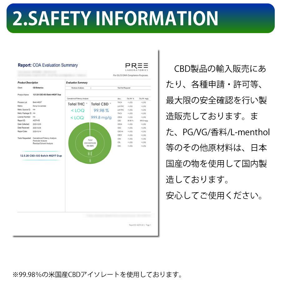 CBD 3% 加熱式電子タバコ  カプセル 3本セット リキッド メンソール 国産｜rakubaco｜02