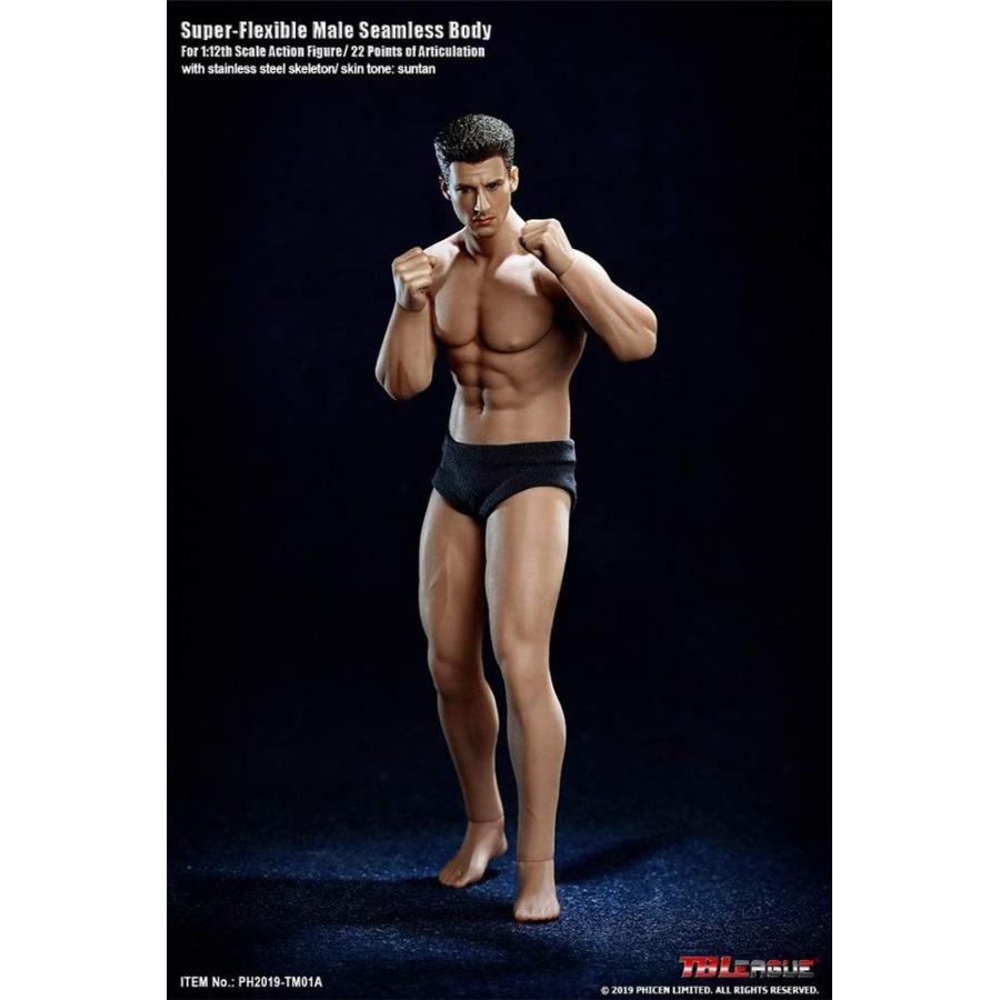TBLeague 1/12 スーパーフレキシブル 男性シームレスボディ ヘッド付