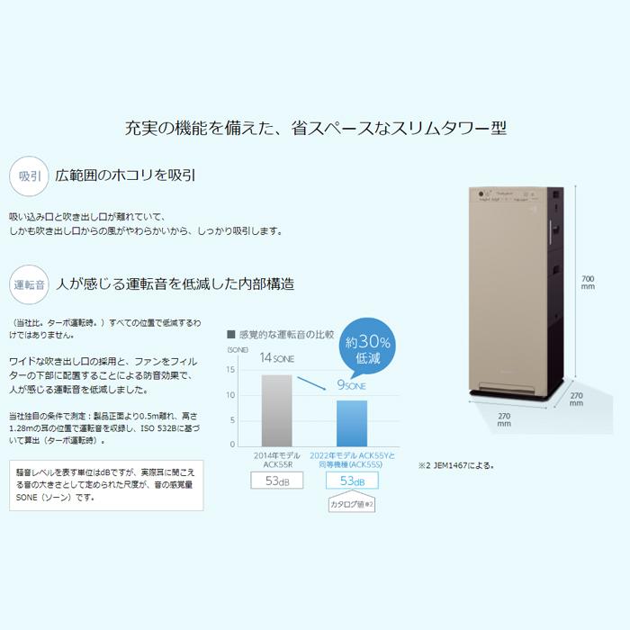 ストリーマ ダイキン ACK55X-W 加湿ストリーマ空気清浄機 ホワイト