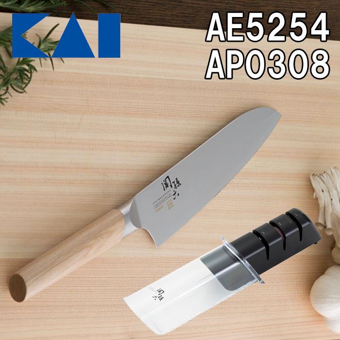 貝印 - AE-5254・AP-0308 関孫六 10000CL 三徳 165粍・ダイヤモンドセラミックシャープナー 2点仕掛ける 父の日 母の日 その他キッチンツール-キッチン、日用品、文具-キッチンツール