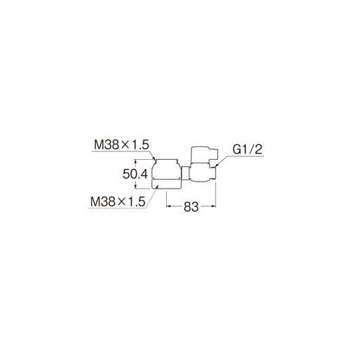 三栄水栓 SANEI B98-AU1 シングル混合栓用分岐アダプター :b98-au1:住