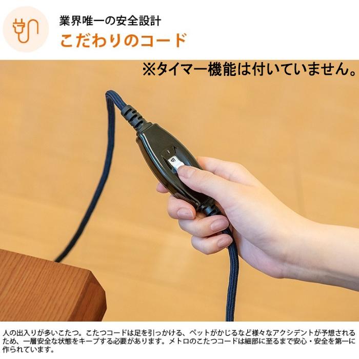 メトロ電気工業 BC-2PL(A) こたつコード メトロ製こたつヒーター2ピン