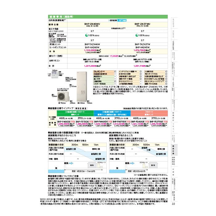 日立（HITACHI） BHP-ZN37WU 給湯器 エコキュート 給湯専用 角型タンク