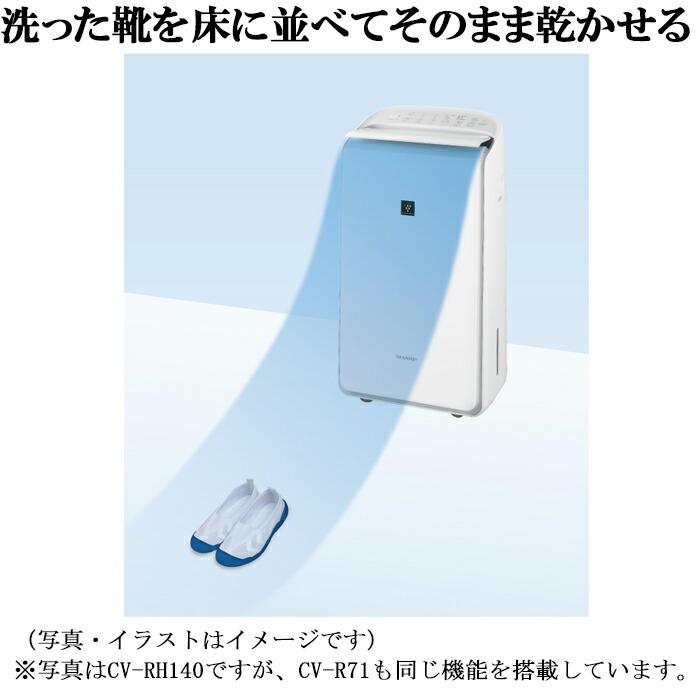 SHARP（シャープ） CV-R71-W 衣類乾燥除湿機 コンプレッサー式