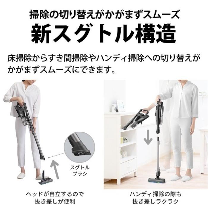 RACTIVE Air シャープ EC-PR9-B コードレススティック掃除機 ブラック
