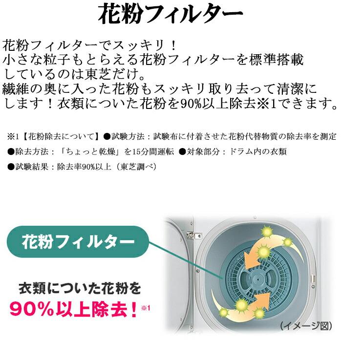 TOSHIBA（東芝） ED-60A4 衣類乾燥機 乾燥容量6kg 花粉フィルター