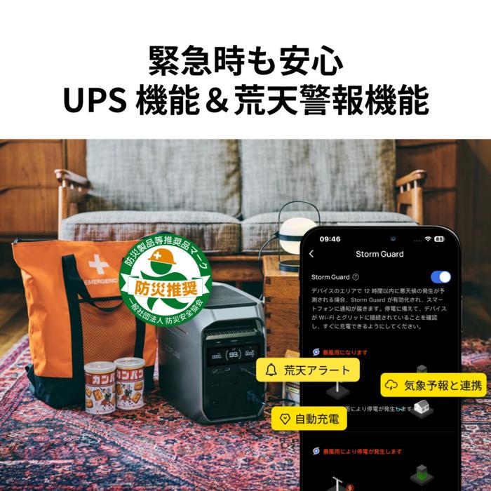 ECOFLOW エコフロー EFDELTA3P-JP-CBOX ポータブル電源 DELTA3 Plus