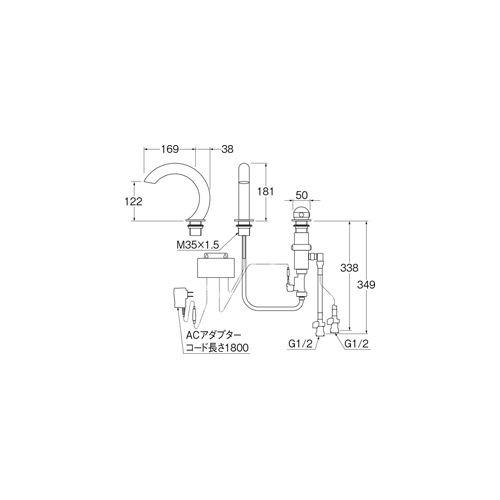 三栄水栓 SANEI EK5030-13 サーモ付自動洗面混合栓 洗面所用 三栄水栓 SANEI EK5030-13 サーモ付自動洗面混合栓 洗面所用
