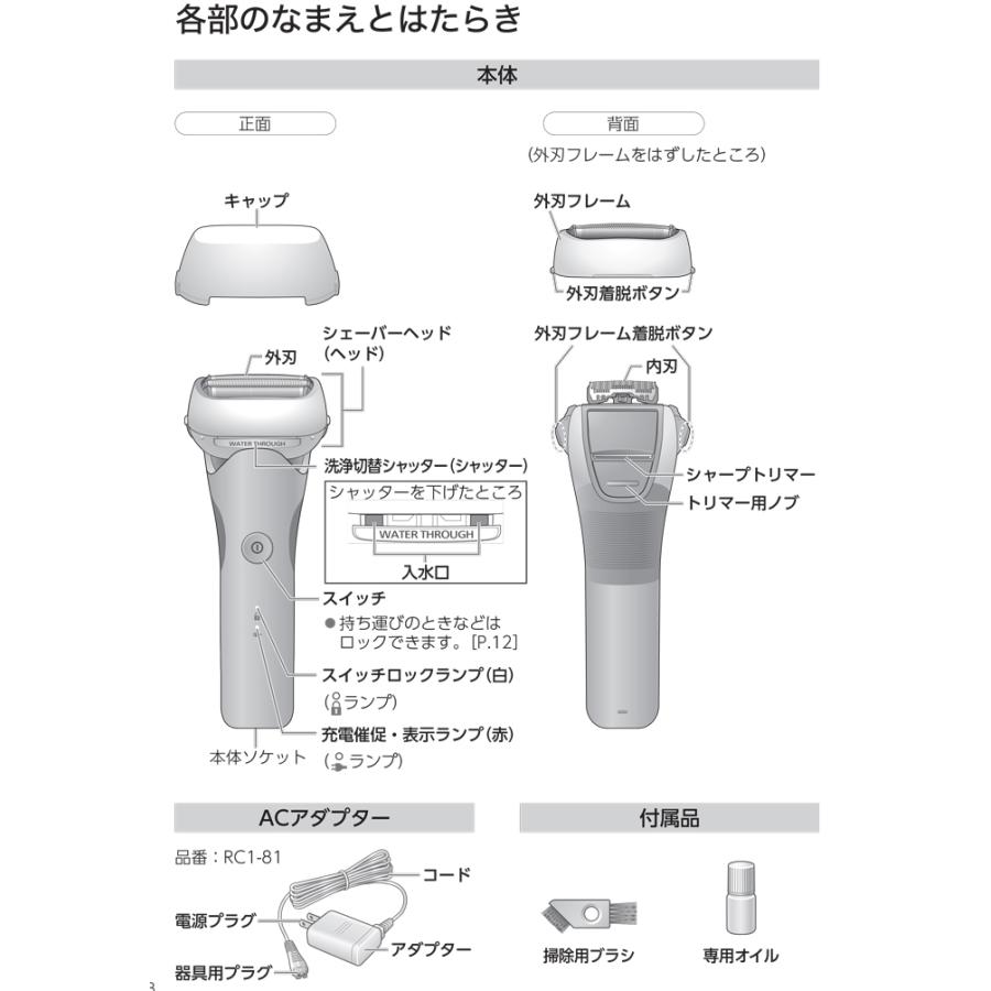 ラムダッシュ パナソニック ES-L321D-A ラムダッシュ3 3枚刃 電気