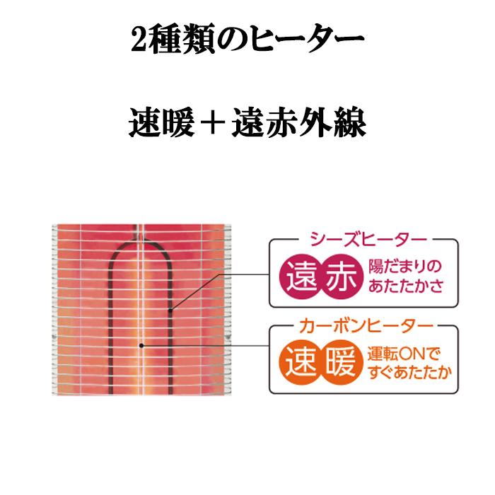 TOYOTOMI（トヨトミ） EWH-CS100P(W) 速暖赤外線カーボンヒーター