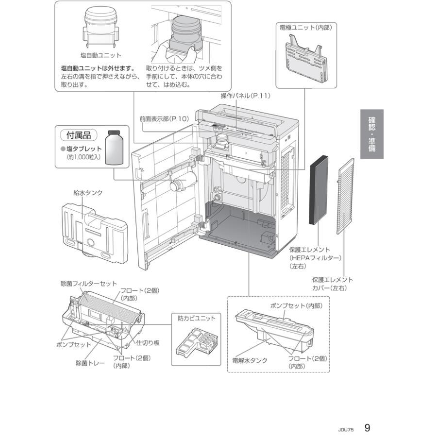 ジアイーノ パナソニック F-JDU75-K 次亜塩素酸 空間除菌脱臭機 60畳