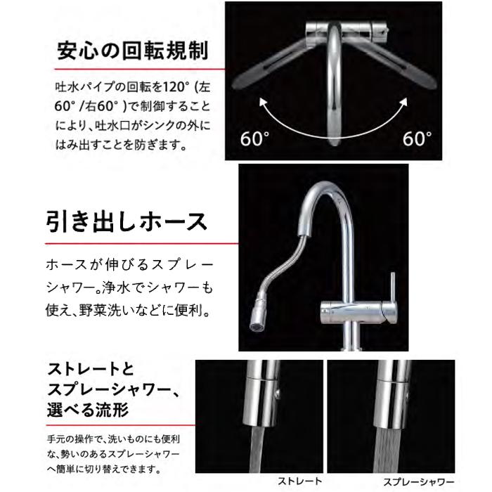 クリンスイ 三菱ケミカル F914HU アンダーシンク複合水栓 本体