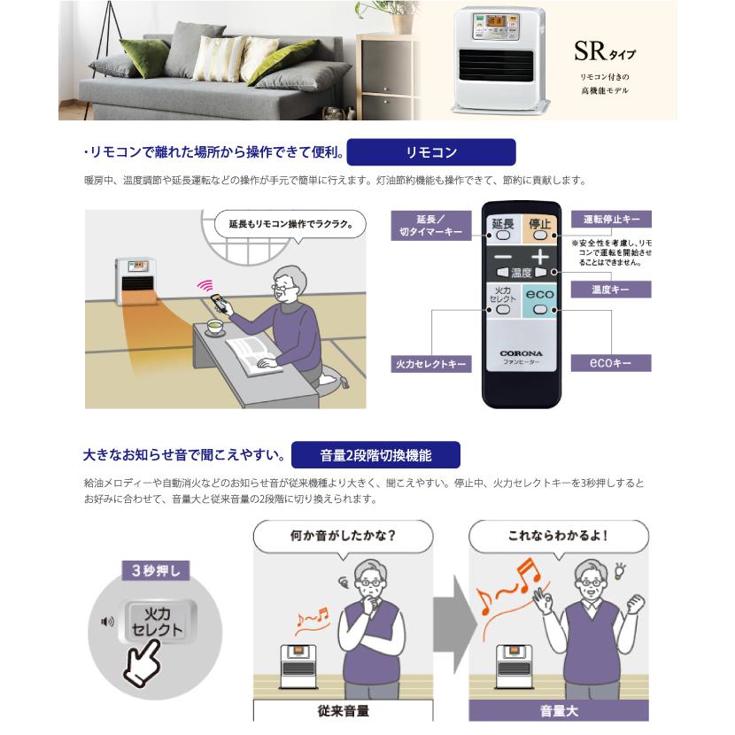 コロナ石油ファンヒーターFH-SR3325Y（N）9 畳リモコン付 楽天市場】コロナ ファンヒーター SR コロナ 石油ファンヒーター 木造