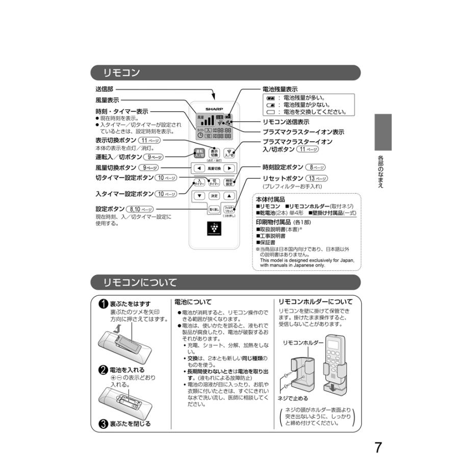 プラズマクラスター シャープ FU-MK500-W 壁掛け 棚置き兼用型プラズマ