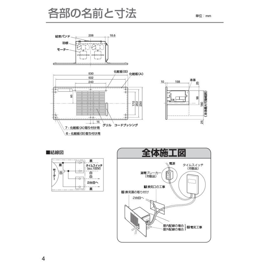 Panasonic（パナソニック） FY-08FFA1 床下用換気扇 プロペラファン 単