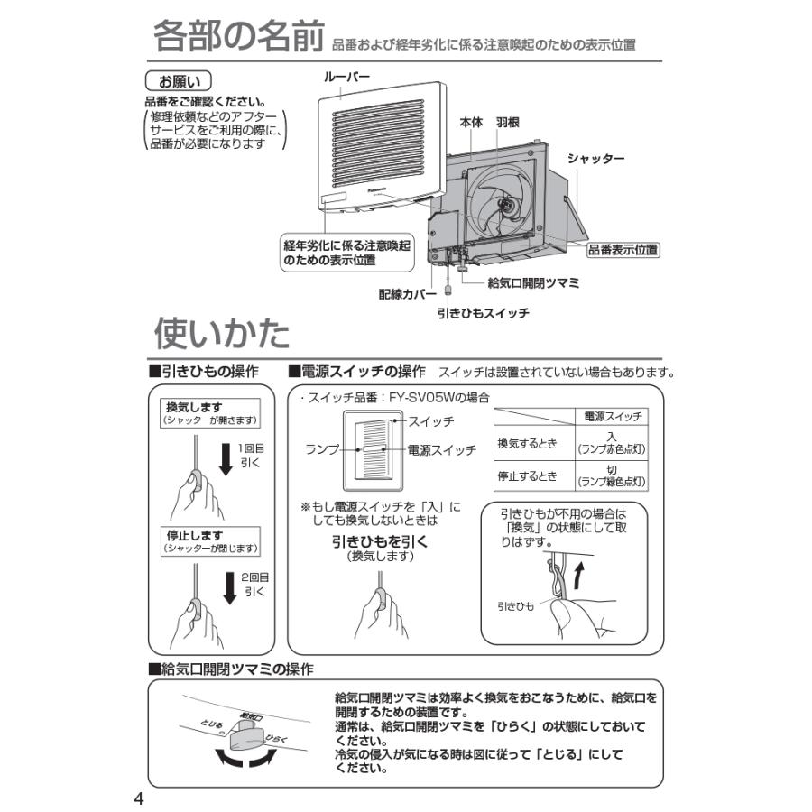 Panasonic（パナソニック） FY-13U2 サニタリー用 浴室用換気扇壁埋込