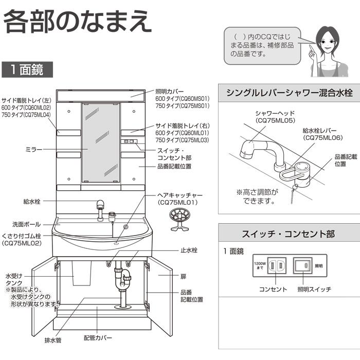 Panasonic（パナソニック） GYGQM75KSCW+GYGQM075DSUAT 洗面化粧台