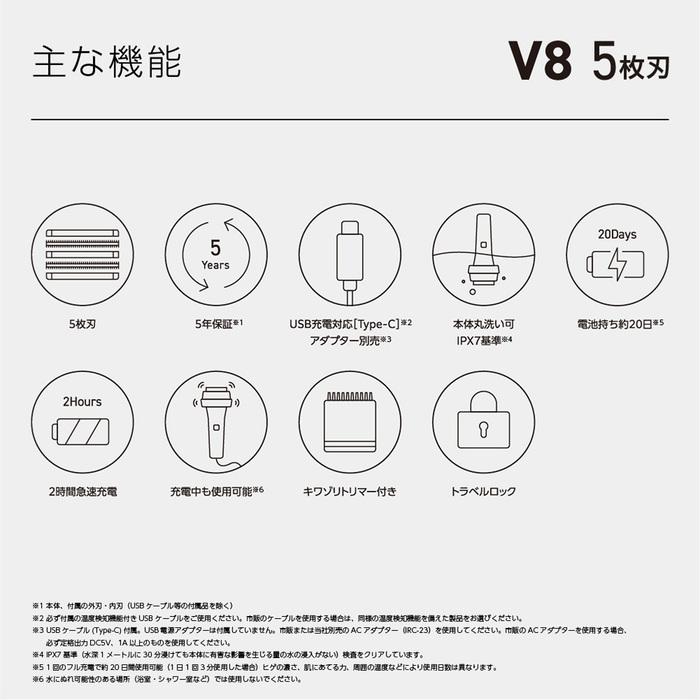 IZUMI（イズミ） マクセルイズミ IZF-V855W-K 往復式シェーバー 長寿命