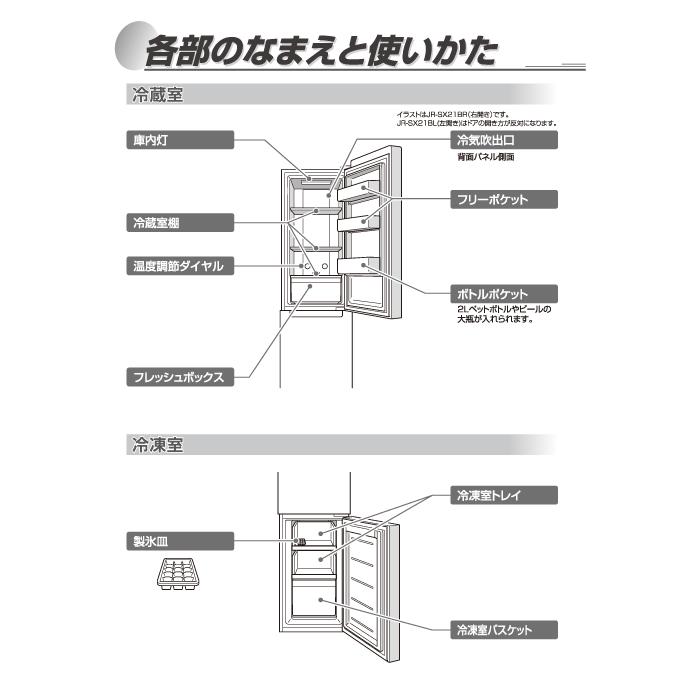 Haier（ハイアール） JR-SX21BL-H 冷凍冷蔵庫(左開き) 208L マット