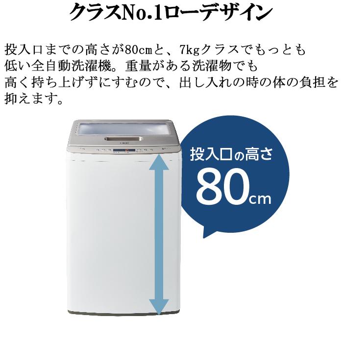 Haier（ハイアール） JW-LD75C-W 全自動洗濯機 容量7.5kg ホワイト (代