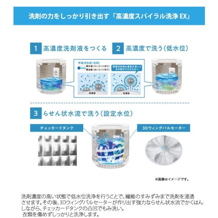 ハイアール JW-XD100A-W 全自動洗濯機 10.0kg ホワイト 液体洗剤・柔軟剤自動投入 高濃度スパイラル洗浄EX スクラブ自動槽洗浄 Haier (法人限定) (代引不可)_2