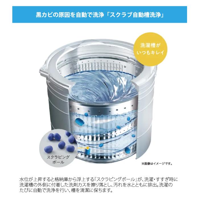 ハイアール JW-XD100A-W 全自動洗濯機 10.0kg ホワイト 液体洗剤・柔軟剤自動投入 高濃度スパイラル洗浄EX スクラブ自動槽洗浄 Haier (法人限定) (代引不可)_4