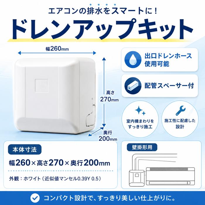 オーケー器材 K-KDU573MV ドレンアップキット 配管スペーサー付 単相
