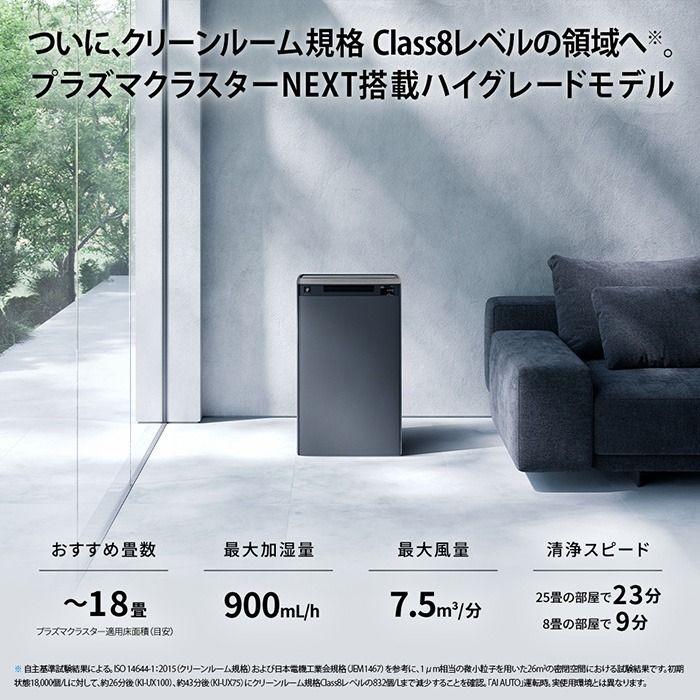 プラズマクラスター シャープ KI-UX75-W 加湿空気清浄機 プラズマ