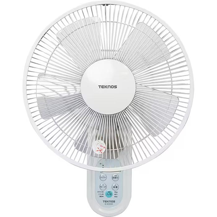 TEKNOS（テクノス） KI-W283R 壁掛けフルリモコン扇風機 ホワイト 首