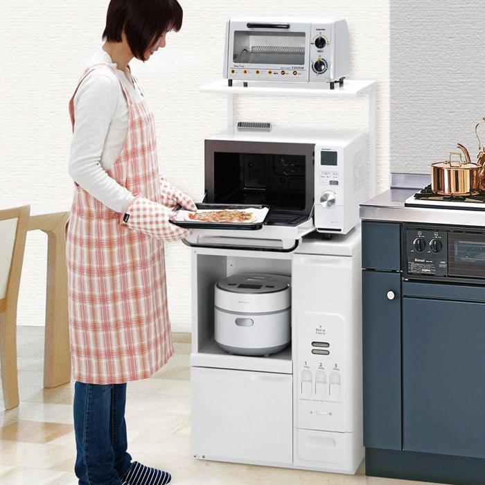 エムケー精工 KLS-06W レンジ台 ファインキッチン （ロータイプ） (代