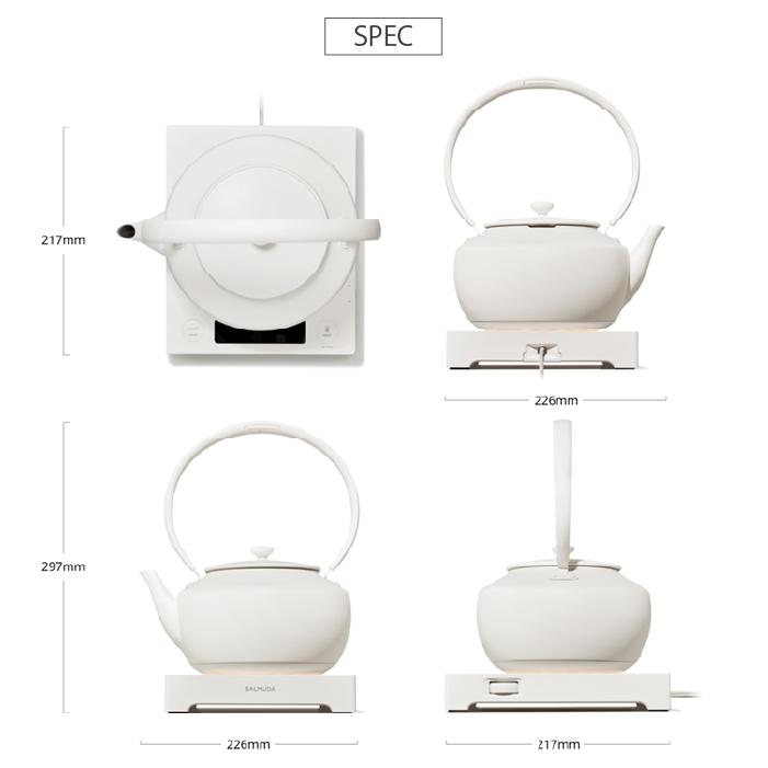 BALMUDA ムーンケトル バルミューダ KPT02JP-WH バルミューダ、やかんのようなデザインの電気ケトル「MoonKettle