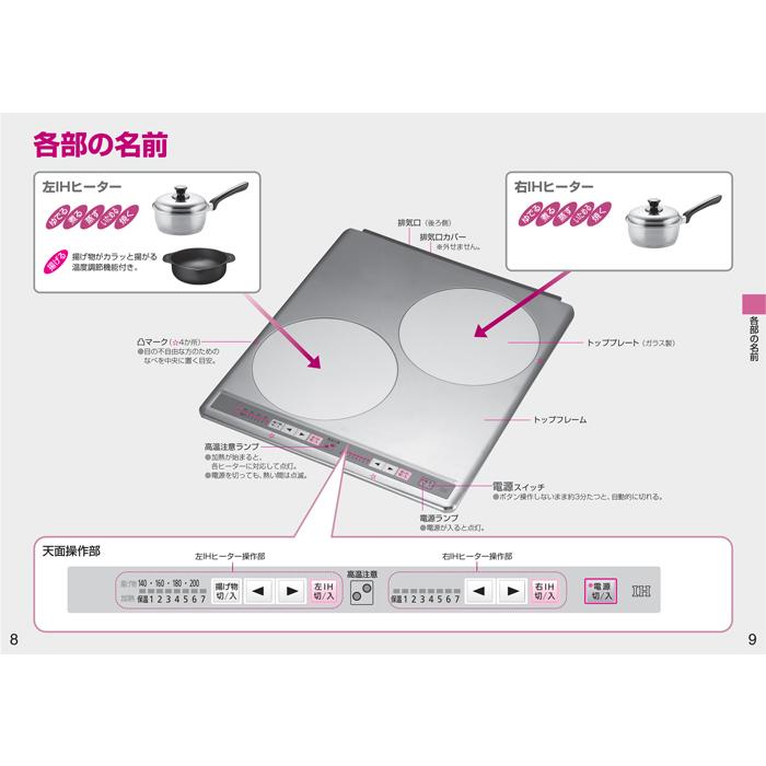 Panasonic パナソニック KZ-HS20AP IHクッキングヒーター 2口 Panasonic パナソニック KZ-HS20AP IHクッキングヒーター 2口