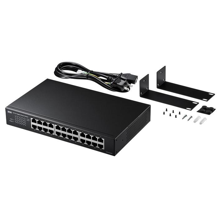 サンワサプライ LAN-GIGAH24L Giga対応スイッチングハブ(24ポート)ループ検知機能つき