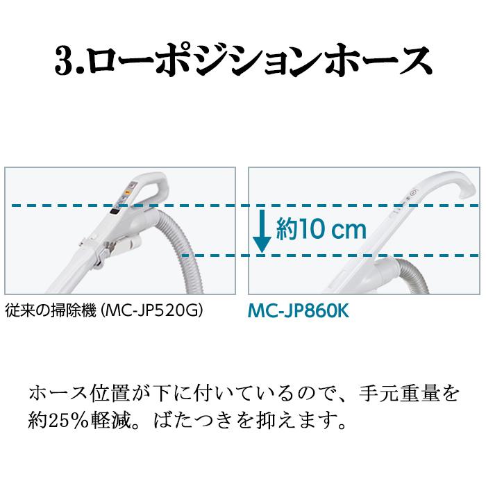 Panasonic（パナソニック） MC-JP860K-W 紙パック式キャニスター掃除機
