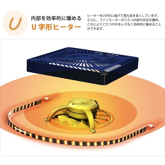 メトロ MCU-501E(DKB) 取替用コタツヒーター U字型カーボンヒーター 1灯式 電子コントローラー式 暖房 防寒 こたつ 炬燵 METRO | メトロ電気工業 | 04