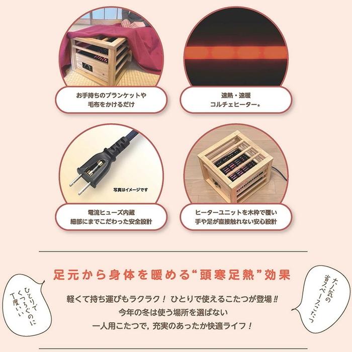 メトロ電気工業 メトロ MPQ-100(B) 一人用こたつ コルチェヒーター 1灯
