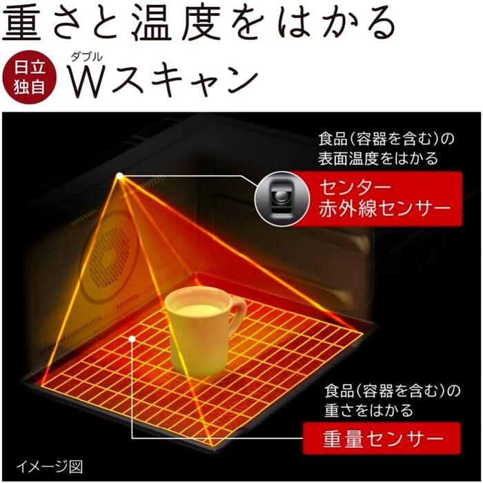 ヘルシーシェフ 日立 MRO-W1B(K) 過熱水蒸気オーブンレンジ 庫内容量