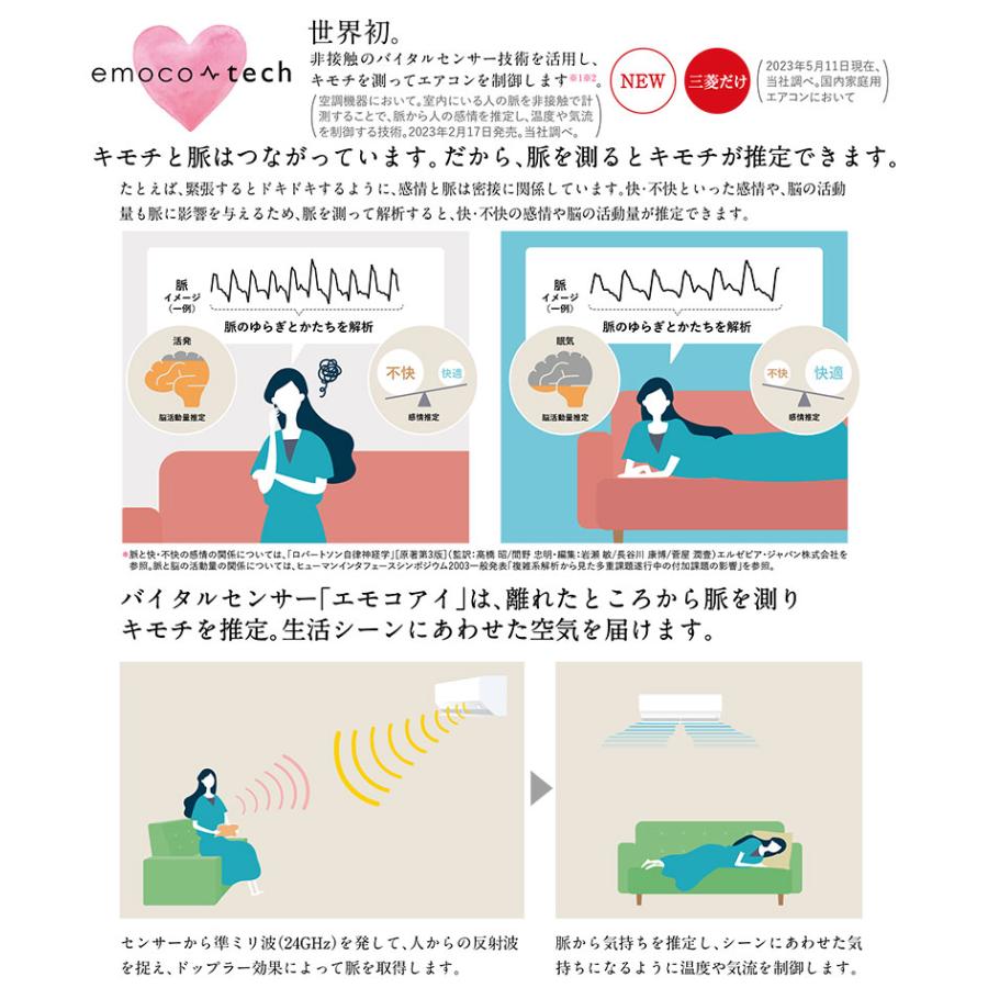 霧ヶ峰 三菱電機 MSZ-ZW4024S-W ルームエアコン Zシリーズ 冷暖房とも 