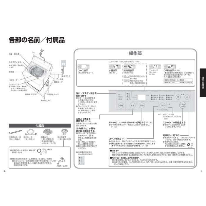 Panasonic（パナソニック） NA-F5B1-LH 全自動洗濯機 5kg ライトグレー